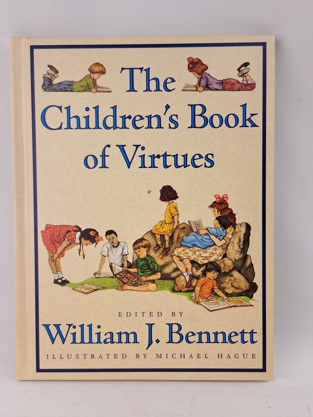 The Children's Book of Virtues by - William J. Bennett Cream Cover